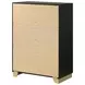 Caraway Black 4 Drawer Chest