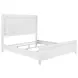 Marielle Distressed White California King Upholstered Panel Bed