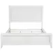 Marielle Distressed White California King Upholstered Panel Bed