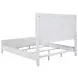 Marielle Distressed White California King Upholstered Panel Bed