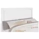 Marielle Distressed White California King Upholstered Panel Bed