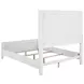 Marielle Distressed White Queen Upholstered Panel Bed