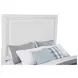 Marielle Distressed White Queen Upholstered Panel Bed