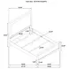Marielle Distressed White Queen Upholstered Panel Bed