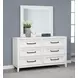 Marielle Distressed White Dresser With Mirror