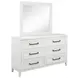 Marielle Distressed White Dresser With Mirror
