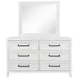 Marielle Distressed White Dresser With Mirror