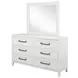 Marielle Distressed White Dresser With Mirror