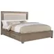 Kenora Barley Brown King Upholstered Platform Storage Bed