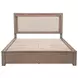 Kenora Barley Brown King Upholstered Platform Storage Bed