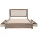 Kenora Barley Brown King Upholstered Platform Storage Bed