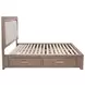 Kenora Barley Brown King Upholstered Platform Storage Bed