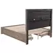Kenora Barley Brown Queen Upholstered Platform Storage Bed