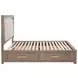 Kenora Barley Brown Queen Upholstered Platform Storage Bed