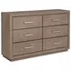 Kenora Barley Brown 6 Drawer Dresser