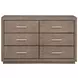 Kenora Barley Brown 6 Drawer Dresser