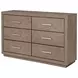 Kenora Barley Brown 6 Drawer Dresser