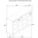 Kenora Barley Brown 6 Drawer Dresser