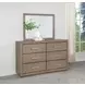 Kenora Barley Brown 6 Drawer Dresser With Mirror