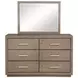 Kenora Barley Brown 6 Drawer Dresser With Mirror