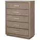 Kenora Barley Brown 5 Drawer Chest