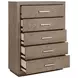 Kenora Barley Brown 5 Drawer Chest