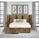Terrace Ash Brown Wall Panel King Platform Storage Bed