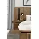 Terrace Ash Brown Wall Panel King Platform Storage Bed