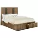 Terrace Ash Brown Queen Platform Storage Bed
