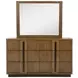 Terrace Ash Brown 6 Drawer Dresser With Mirror