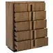 Terrace Ash Brown 5 Drawer Chest