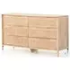 Sydney Natural Mango 6 Drawer Dresser