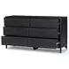 Sydney Black Wash and Black Cane Upholstered Bedroom Set