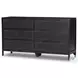 Sydney Black Wash and Black Cane Upholstered Bedroom Set