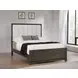 Gran Park Dark Cocoa and Beige California King Upholstered Panel Bed