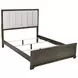 Gran Park Dark Cocoa and Beige California King Upholstered Panel Bed