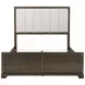 Gran Park Dark Cocoa and Beige California King Upholstered Panel Bed