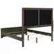 Gran Park Dark Cocoa and Beige California King Upholstered Panel Bed