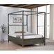 Gran Park Dark Cocoa Queen Upholstered Canopy Bed