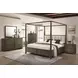 Gran Park Dark Cocoa Queen Upholstered Canopy Bed