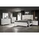 Marmore White King Panel Bed