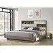 Fenwick Gray Oak And Almond King Bookcase Platform Bed