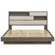 Fenwick Gray Oak And Almond King Bookcase Platform Bed