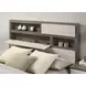 Fenwick Gray Oak And Almond King Bookcase Platform Bed
