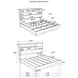 Fenwick Gray Oak And Almond King Bookcase Platform Bed
