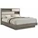 Fenwick Gray Oak And Almond Queen Bookcase Platform Bed