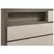 Fenwick Gray Oak And Almond Queen Bookcase Platform Bed