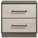 Fenwick Gray Oak And Almond 2 Drawer Nightstand