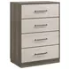 Fenwick Gray Oak And Almond 4 Drawer Chest