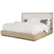Kailani Beige Oak California King Upholstered Platform Bed